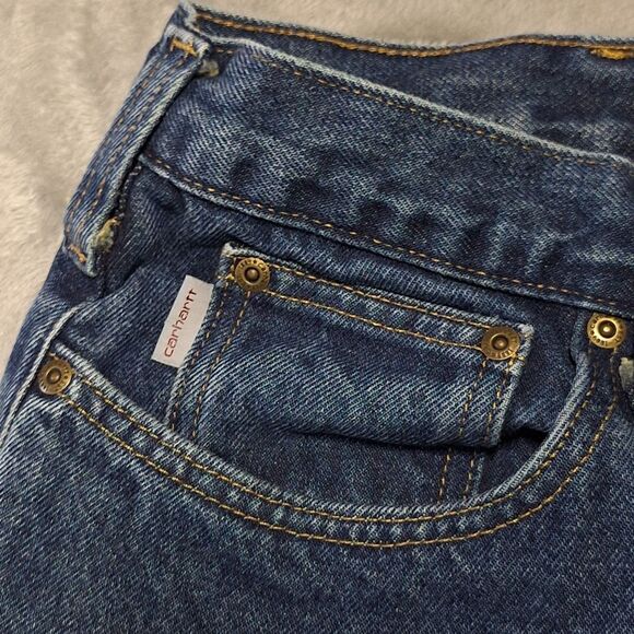 Carhartt Men's Blue Jeans Relaxed Fit Size 40x34 (actual 39x34) Workwear Tough - Picture 4 of 12